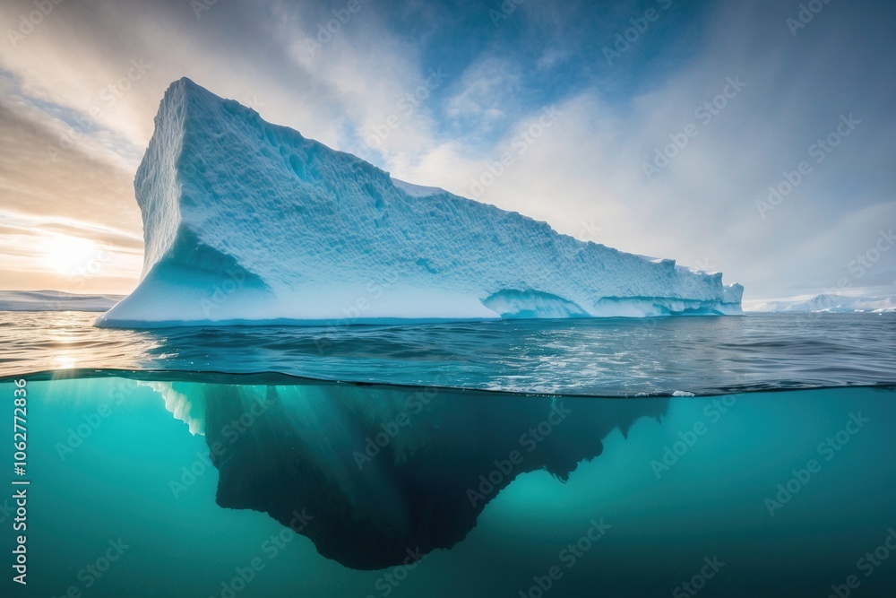 Antarctic iceberg in the snow Antarctic iceberg in the snow