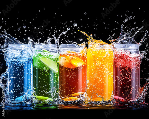 Discover how colorful sports drinks splash with vitamins for a refreshing boost during your workout
