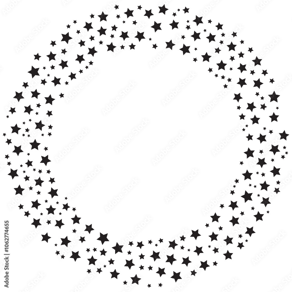 Glitter frame star ring vector Glitter frame star ring vector