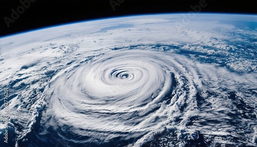 Eye of the Hurricane Captured from Space – Intense Storm Formation Viewed from Satellite Perspective