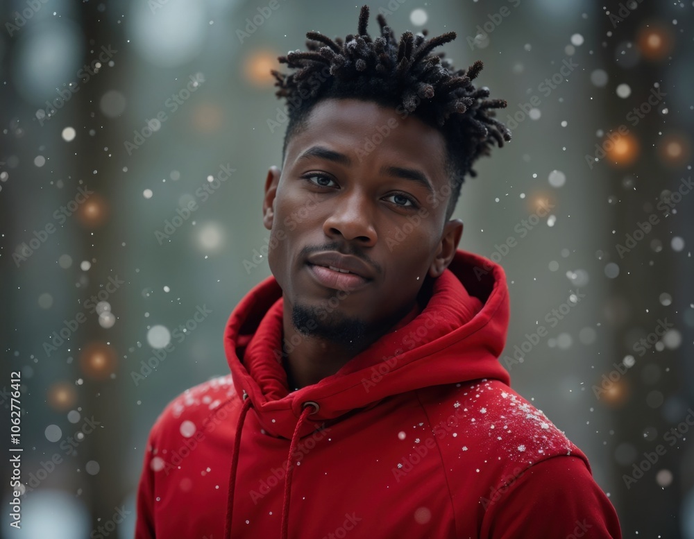 Winter portrait of a young man. Winter portrait of a young man.