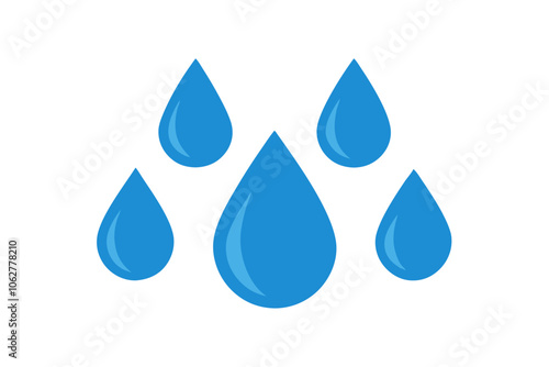 Water Droplets | isolated vector illustration on white background