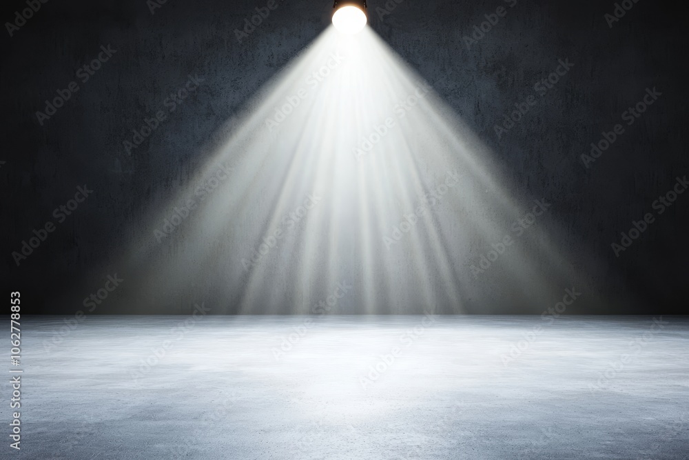 Obraz premium Dramatic Spotlight on Empty Stage, Awaiting the Show's Grand Entrance