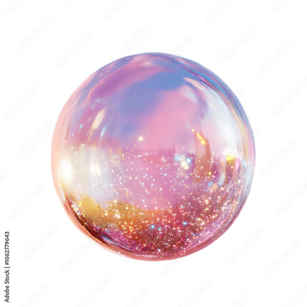 A shimmering bubble with a gradient of pink and purple hues, featuring sparkling stars and a reflective surface, designed for artistic and whimsical themes for digital art. transparent background, png A shimmering bubble with a gradient of pink and purple hues, featuring sparkling stars and a reflective surface, designed for artistic and whimsical themes for digital art. transparent background, png