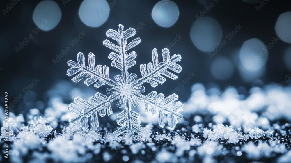 Beautiful snowflake on black background Beautiful snowflake on black background