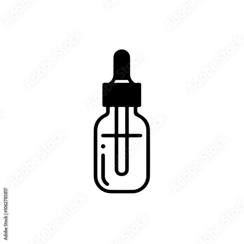 Dropper And Bottle Vector Logo