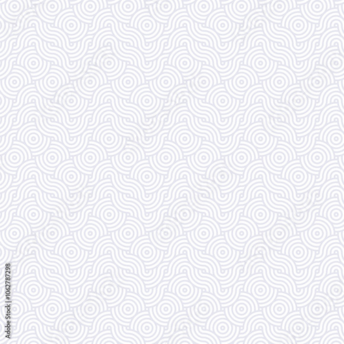 Seamless pattern with abstract curly waves. Modern stylish texture. Repeating geometric background.