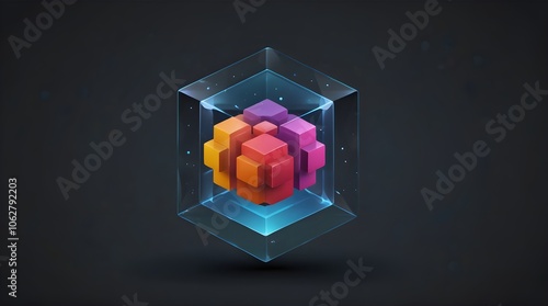Floating 3D icon cartoon style on transparent.generative.ai 