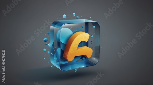 Floating 3D icon cartoon style on transparent.generative.ai 