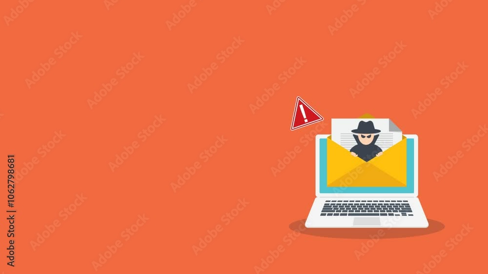 Email data phishing. Cyber thief hide behind Laptop computer. Hacking concept. Email data phishing. Cyber thief hide behind Laptop computer. Hacking concept.