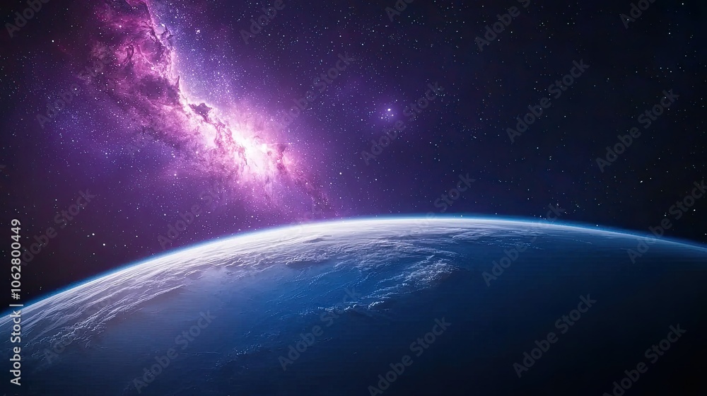 Obraz premium Awe-Inspiring View of Earth with Cosmic Background