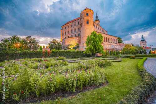 Mikulov Castle in the town of Mikulov in South Moravia, Czech Republic. photo