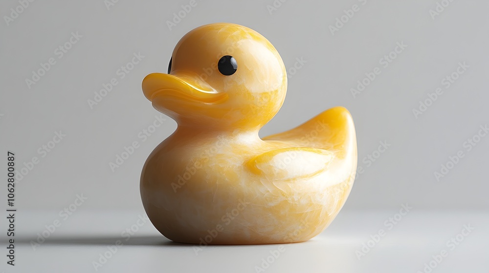 Close-up of a classic yellow rubber duck floating in a bathroom bathtub,a simple and timeless bath toy for children and babies to play with during bath time. Close-up of a classic yellow rubber duck floating in a bathroom bathtub,a simple and timeless bath toy for children and babies to play with during bath time.