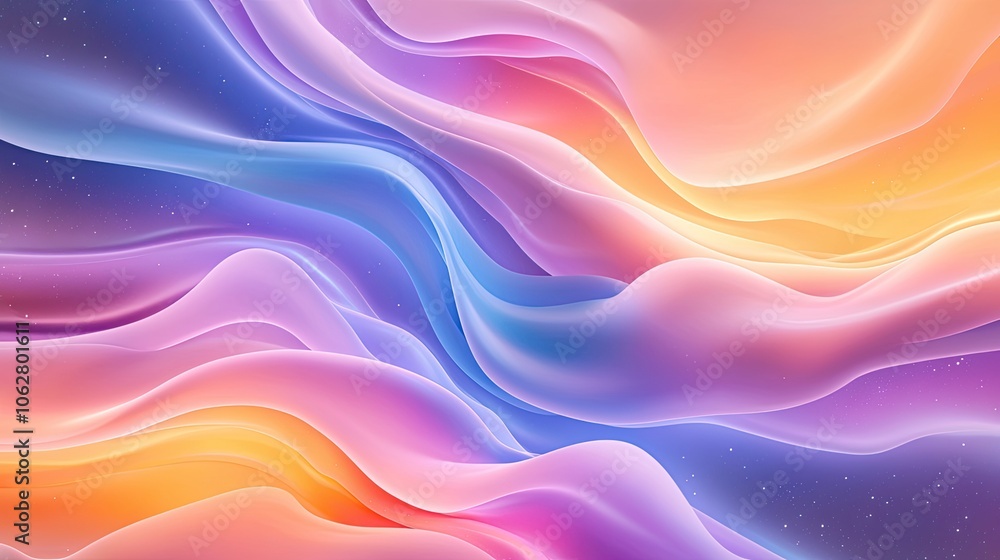 Ethereal Waves of Colorful Abstract Fluidity Ethereal Waves of Colorful Abstract Fluidity