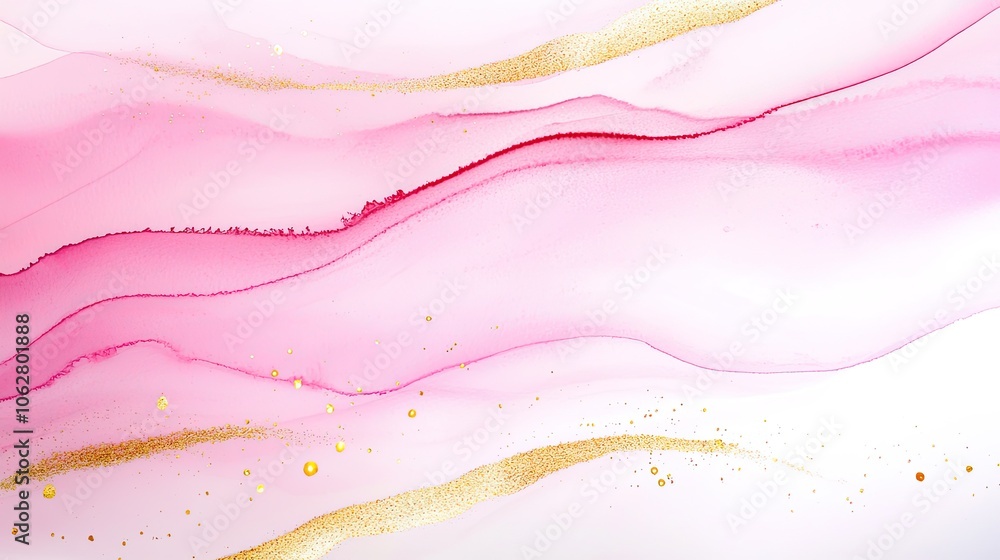 Elegant Pink and Gold Abstract Fluid Art Design Elegant Pink and Gold Abstract Fluid Art Design