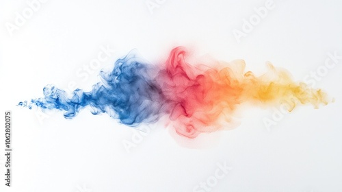 Colorful Smoke Swirls Blending Together in Artistic Display