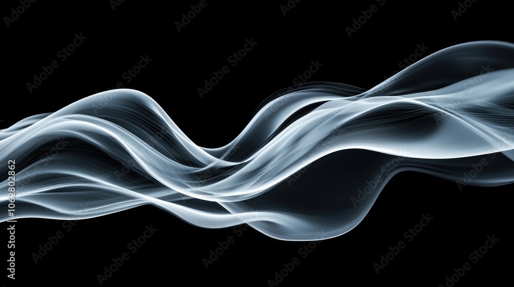 Ethereal Waves of Light Flowing Gracefully Through Darkness Ethereal Waves of Light Flowing Gracefully Through Darkness