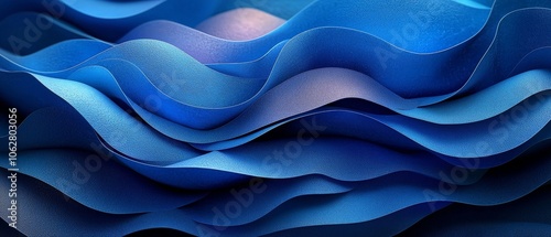 A serene composition of flowing blue waves, evoking calmness and fluidity.