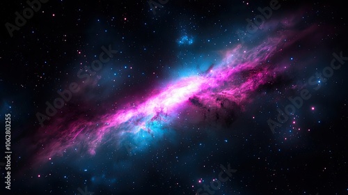 Stunning Cosmic Nebula in Vibrant Colors and Depth