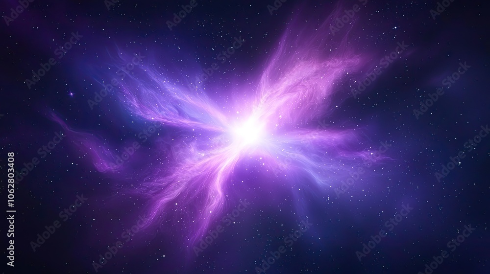 Majestic Cosmic Explosion in Vibrant Purple Hues Majestic Cosmic Explosion in Vibrant Purple Hues