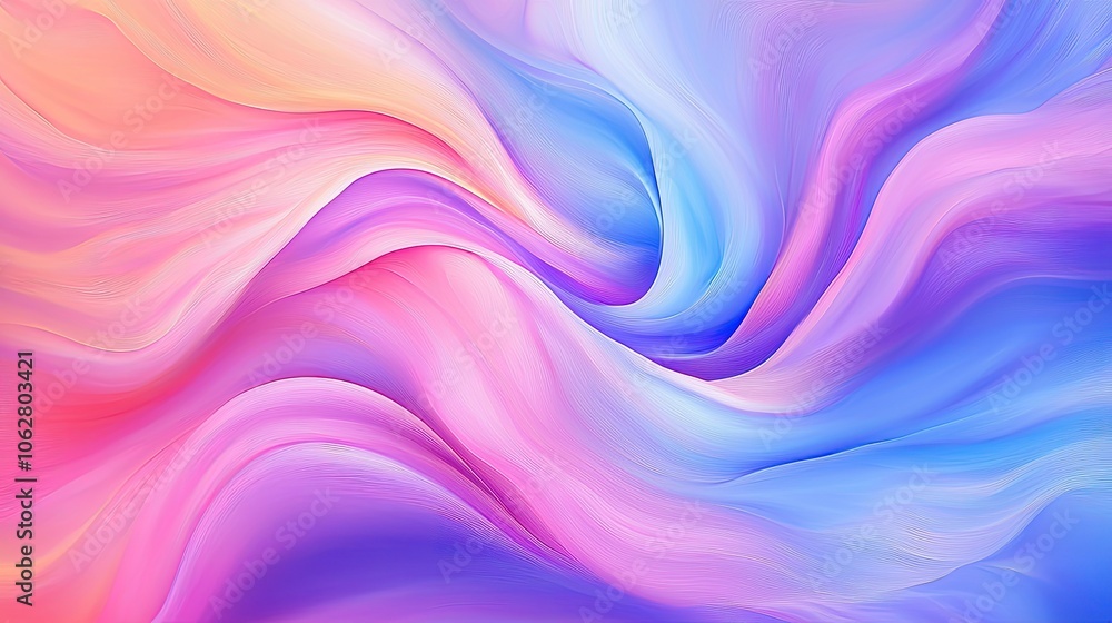 Soft Pastel Waves of Colorful Abstract Swirls Soft Pastel Waves of Colorful Abstract Swirls