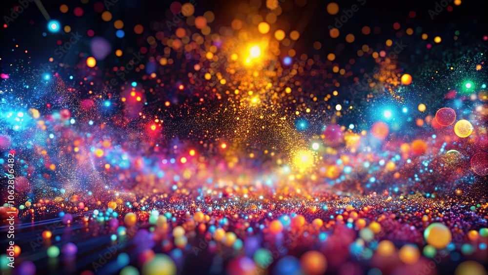 A captivating dark backdrop filled with vibrant, glowing particle dots, ideal for enhancing visuals in generative AI and digital art projects. Endless creative possibilities await. A captivating dark backdrop filled with vibrant, glowing particle dots, ideal for enhancing visuals in generative AI and digital art projects. Endless creative possibilities await.