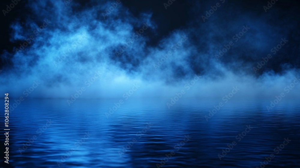 Mesmerizing Blue Smoke and Haze in a Nightclub Atmosphere Mesmerizing Blue Smoke and Haze in a Nightclub Atmosphere