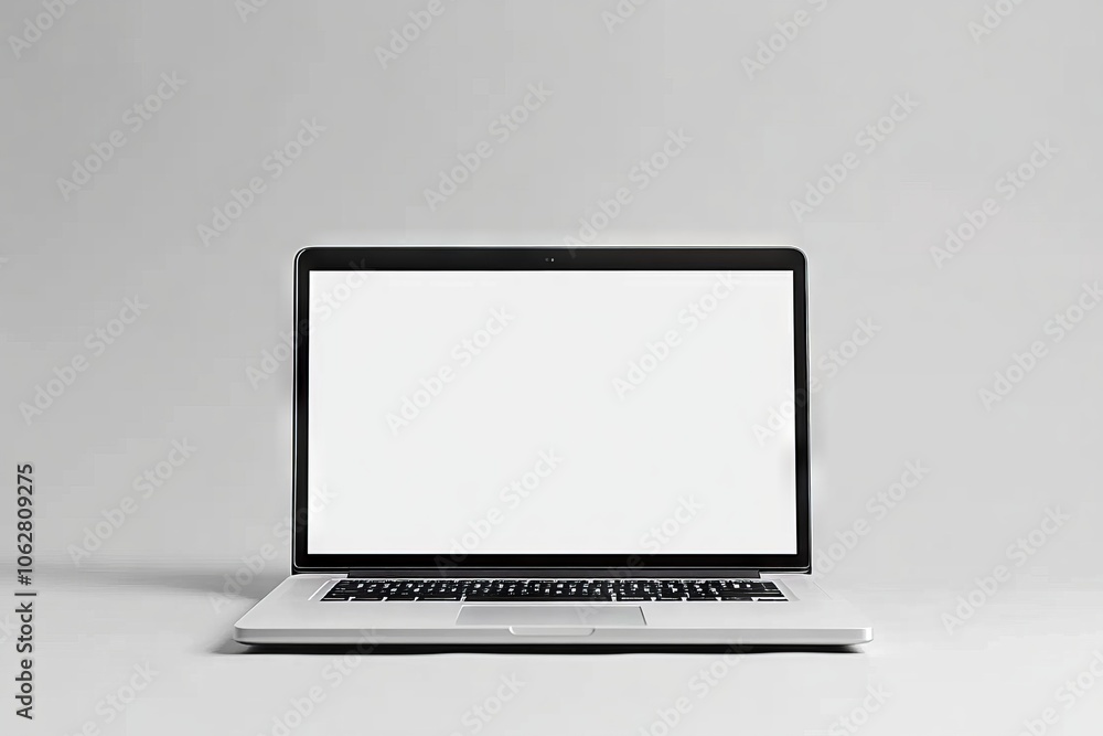 Versatile Laptop Mockup with Blank Screen Versatile Laptop Mockup with Blank Screen