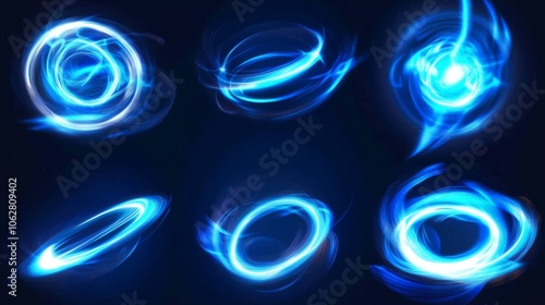 Wallpaper Mural Captivating circular and vortex spinning flares mesmerize the viewer. Torontodigital.ca