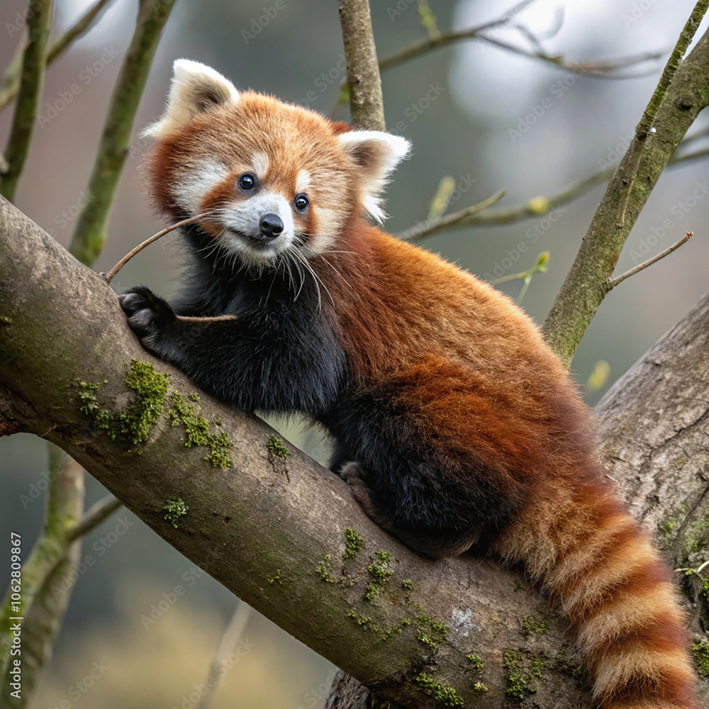 Fototapeta premium cute red panda