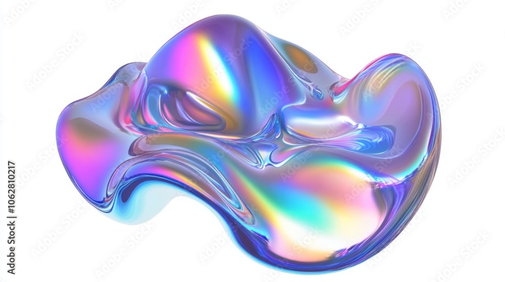 Holographic liquid forms create a captivating visual experience. Holographic liquid forms create a captivating visual experience.