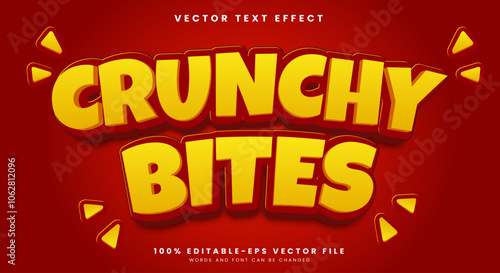 Crunchy Bites Snack Style Editable Text effect Template