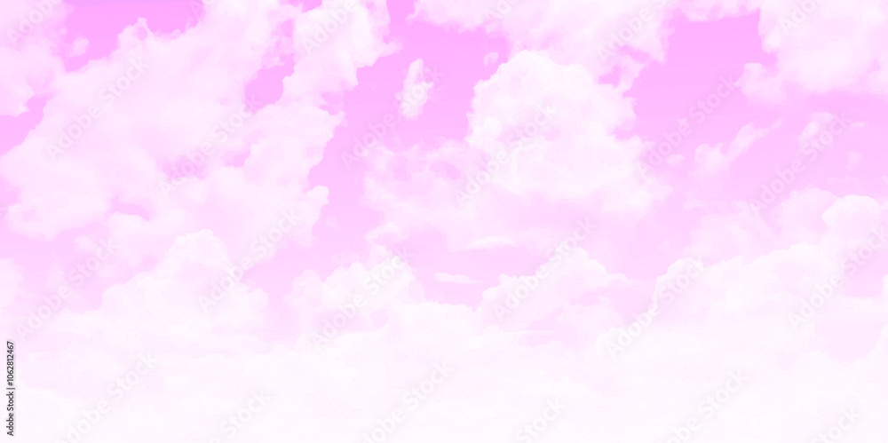 Fototapeta premium Clouds and bright pink sky. pink clouds and sky for background Abstract, postcard nature art pastel style, soft and blur focus.
