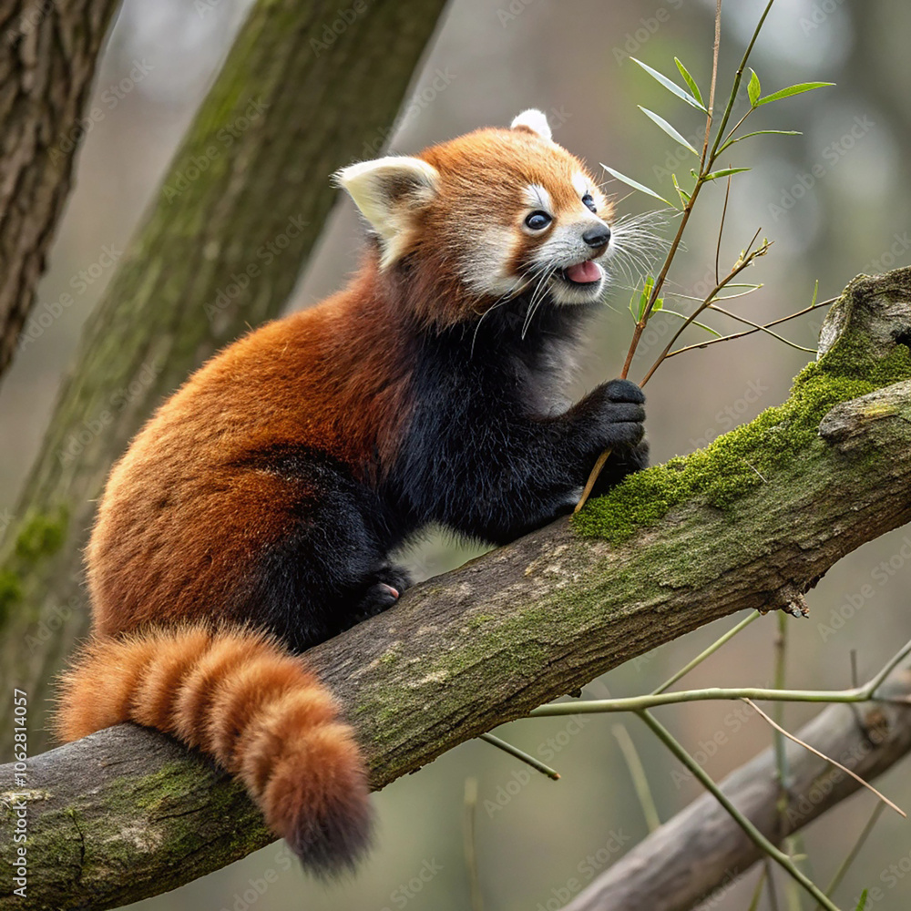 Fototapeta premium cute red panda