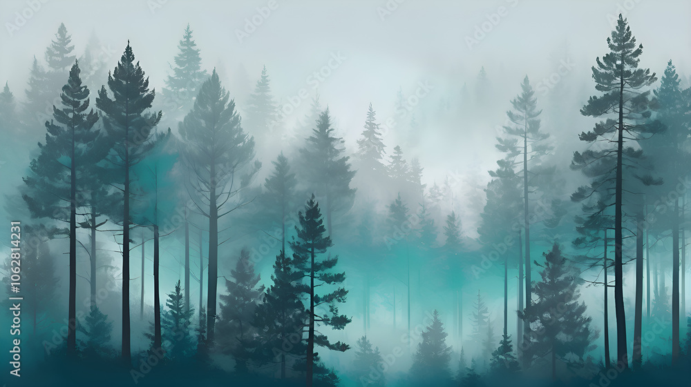 Fototapeta premium Foggy Wilderness 