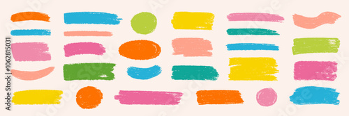 Brush box paint background text banner. Brush paint stroke for text box square frame. Vector hand drawn frame background set for highlight design graphic element. Square banner stroke vector