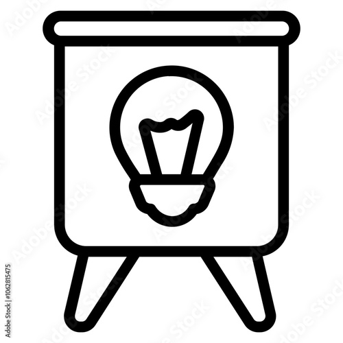 Presentation Line Icon