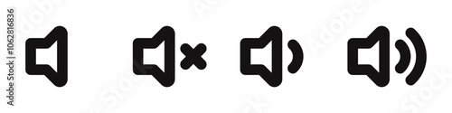 Slika na platnu Volume icons set