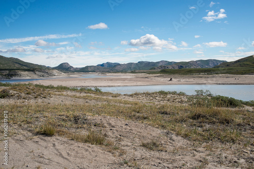 Wallpaper Mural Kangerlussuaq Fjord and Greenlandic Mountains, This breathtaking image showcases Kangerlussuaq Fjord, framed by the stunning Greenlandic mountains during the vibrant summer month of June. Torontodigital.ca