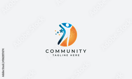 Community logo design vector template