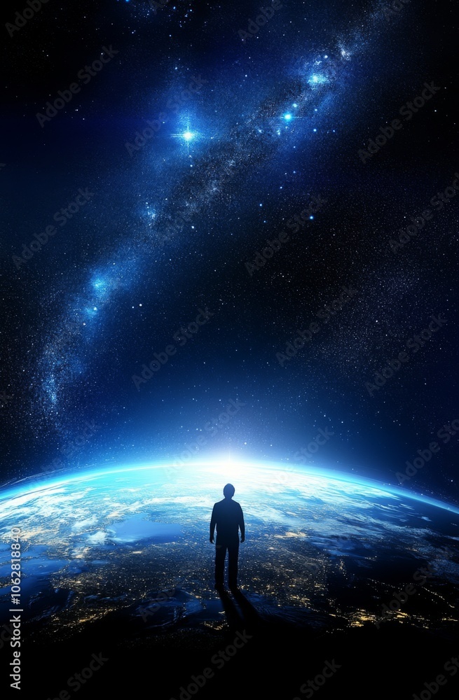 Fototapeta premium Expanding our horizons by reaching for the stars.