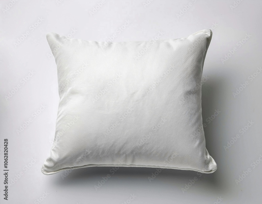 One new white pillow isolated on white background One new white pillow isolated on white background