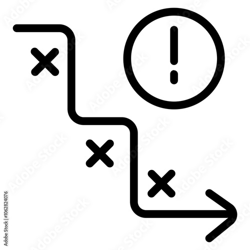 Risk plan Line Icon