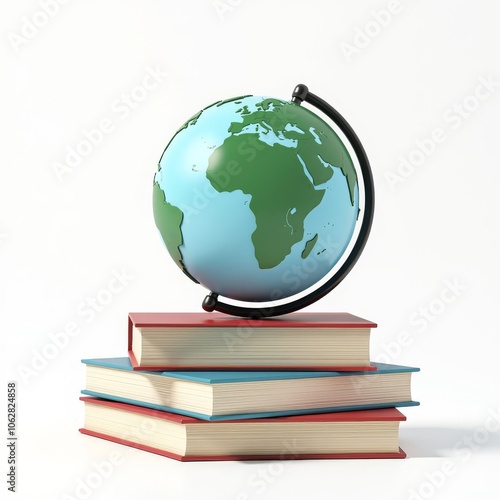 globe on books