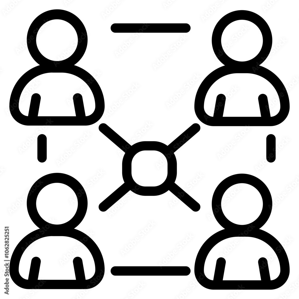 Sociology Line Icon Sociology Line Icon