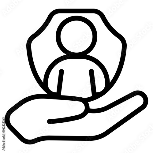 Social protection Line Icon