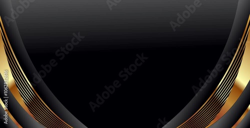 A minimalist black and gold abstract background with a luxurious feel.