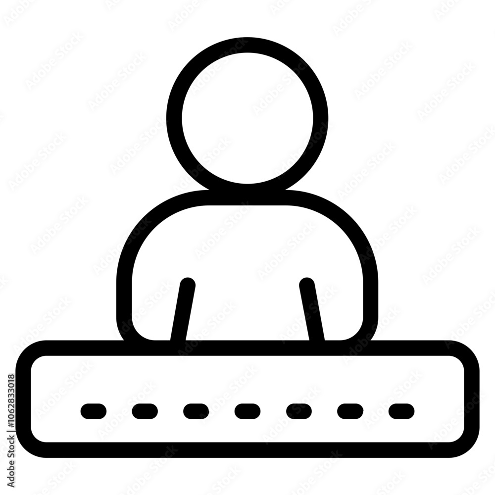 Fototapeta premium Username Line Icon