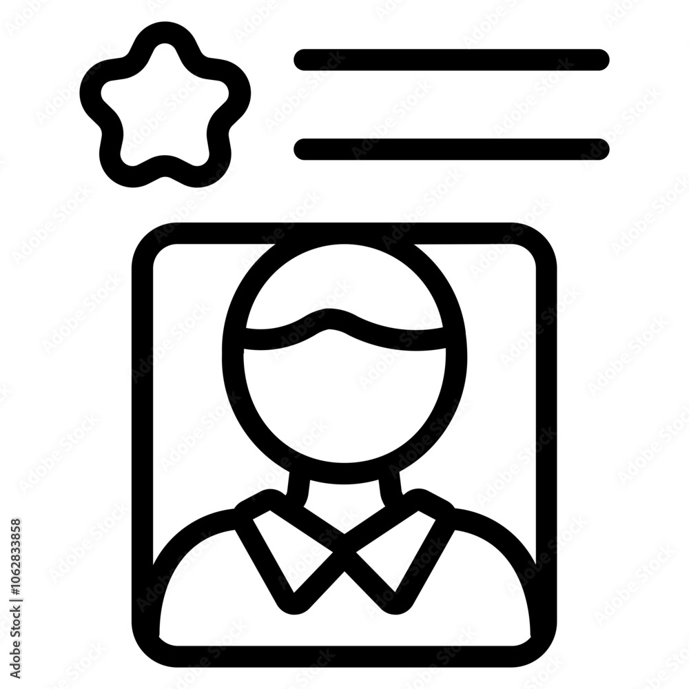 Talent Line Icon Talent Line Icon