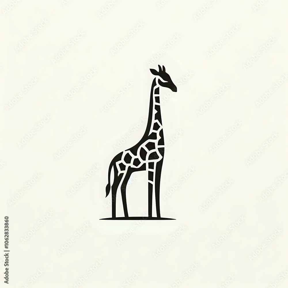 Naklejka premium giraffe logo